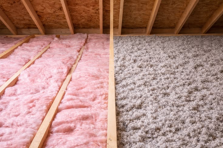 Blown-In Attic Insulation installation detail by Mustang Insulation Services