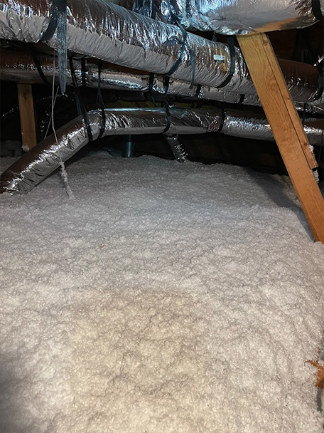 Blown-In Attic Insulation installation project by Mustang Insulation Services
