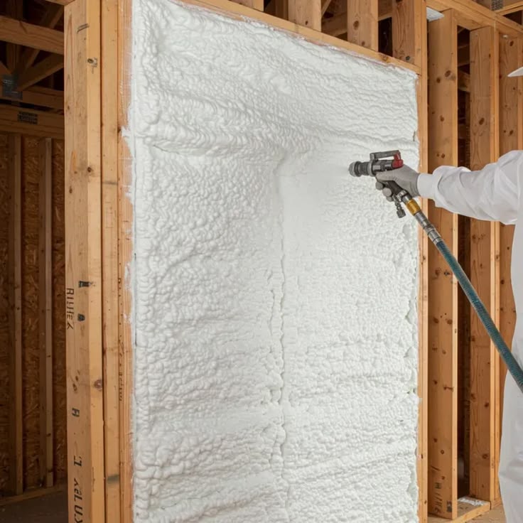 Spray Foam Insulation installation project by Mustang Insulation Services